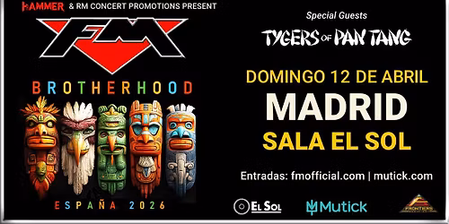 FM + Tygers of Pan Tang | Madrid Sala El Sol