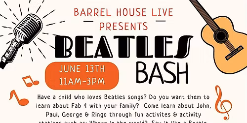 BEATLES BASH (FAB 4 Beatles Tribute) at Barrel House Live!