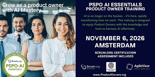Product Owner - AI Essentials (PSPO-AIE). A Scrum.org Certified Training.
