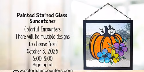 Paint a Fall Themed Stained Glass Suncatcher