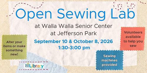Open Sewing Lab at Walla Walla Senior Center