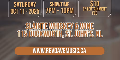 Rev Dave Trio Live @ Slainte Whiskey & Wine