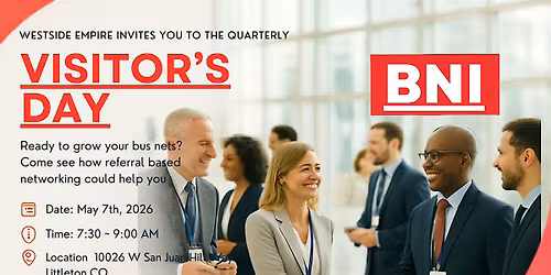 BNI Westside Empire Networking  Business Owners Visitors Day