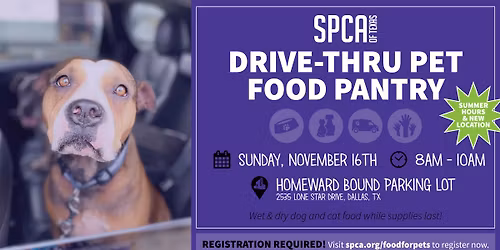 Drive-Thru Pet Food Pantry