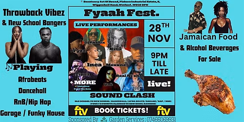 Fyaah Fest: Afrobeats \u2022 Dancehall \u2022 RnB \u2022 Hip Hop \u2022 Rap \u2014 Live Performances