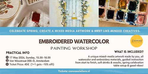 Embroidered  Watercolor Painting Workshop