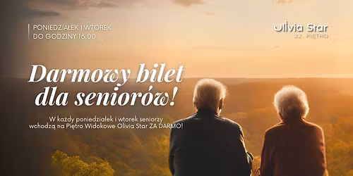 Darmowy bilet dla senior\u00f3w \ud83d\udc68\u200d\ud83e\uddb3 | Wejd\u017a za darmo w ka\u017cdy poniedzia\u0142ek i wtorek!