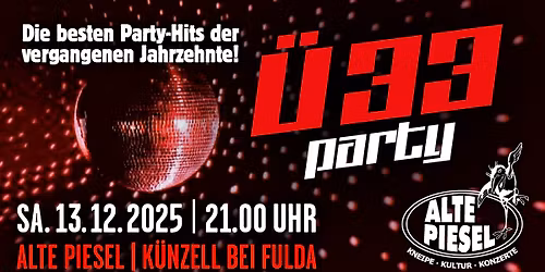 \u00dc 33 Party | Die besten Party-Hits der vergangenen Jahrzehnte!
