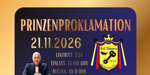 Prinzenproklamation 2026