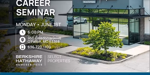 Real Estate Career Seminar 6PM MONDAY JUNE 1ST