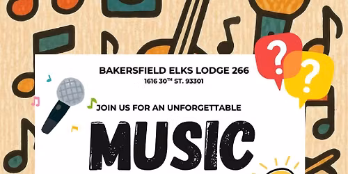 Bakersfield Elks Lodge Music Trivia Night