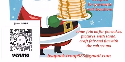 Pancake breakfast with Santa and craft sale