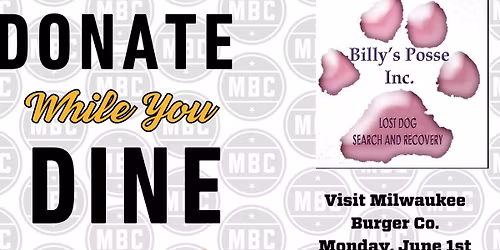 Pleasant Prairie Milwaukee Burger Company Fundraiser for Billy's Posse