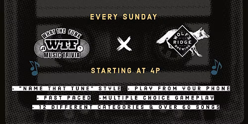 What The Funk Music Trivia at Wolfe's Ridge Taproom