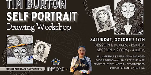 Tim Burton Self Portrait Drawing Workshop