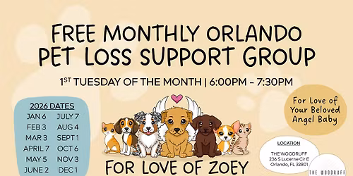 Free Monthly Orlando Pet Loss Support Group 