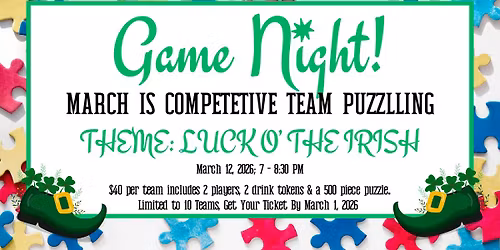 GWBC Game Night: Competitive Team Puzzling