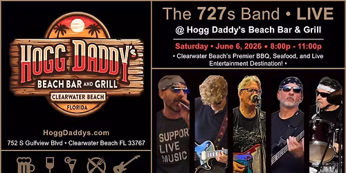 The 727s @ HoggDaddy's Beach Bar & Grill - 8p-11p (Clearwater Beach)