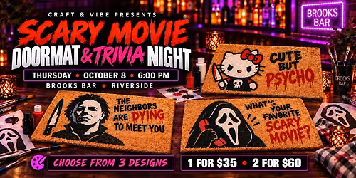 Scary Movie Doormat Painting & Trivia