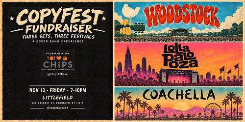 CopyFest Fundraiser: Three Sets, Three Festivals