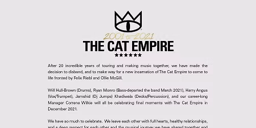 The Cat Empire London Tickets