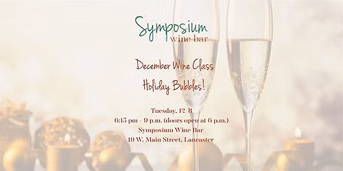Holiday Sparkling Wine and Cheese Class