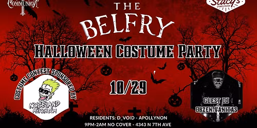 The Belfry Halloween Costume Party and Contest