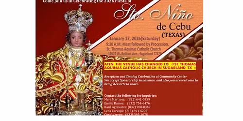 Feast of STO NI\u00d1O-SINULOG 2026-Houston TX