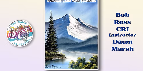 Mountain Lake Pine Tree Oil Painting Class