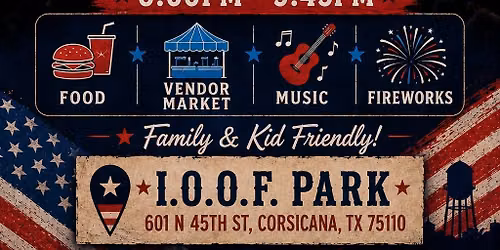 City of Corsicana 4th of July Celebration- Big City Outlaws