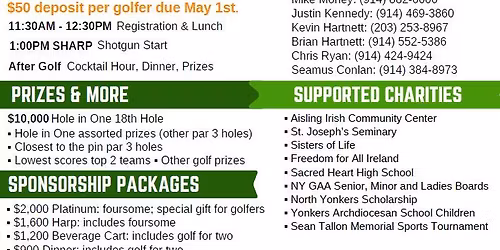 2026 AOH Yonkers Annual Charity Golf Outing