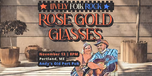 Rose Gold Glasses at Andy's Old Port Pub