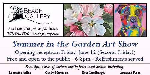 Second Friday in June: Summer in the Garden Art Opening