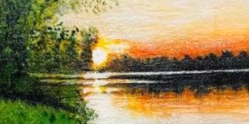 Painting with Acrylics for Adults: Summer Scenery -  Rowboat by the Lake
