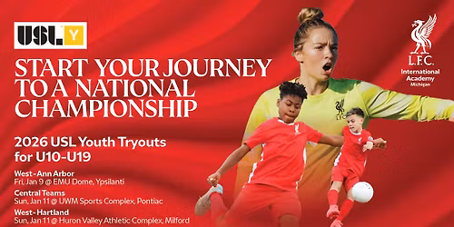 USL Youth West\u2013Hartland Teams (U10\u2013U14) Tryouts