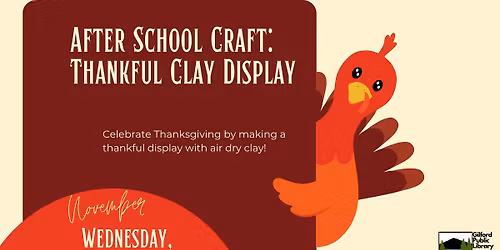 After School Craft: Thankful Clay Display