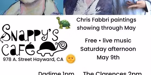 Chris Fabbri paintings at Snappy\u2019s Cafe Hayward