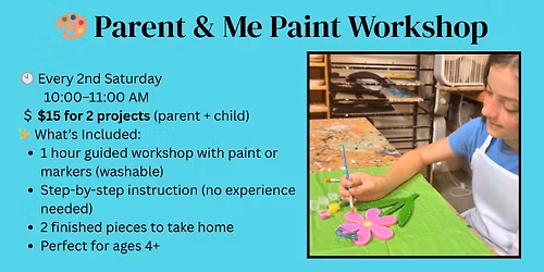 \ud83c\udfa8 Parent & Me Paint Workshop At Ivy's Wood Creations