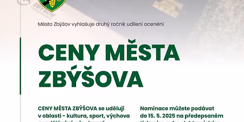 Ceny m\u011bsta Zb\u00fd\u0161ova 2025