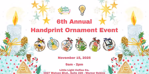6th Annual Handprint Ornament Event with Little Light Coffee Co. - November 15, 2025