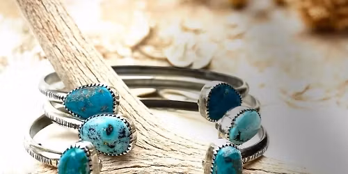"Make it at Meltdown" Double Turquoise Cuff Bracelet