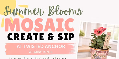 Summer Blooms Create & Sip: Mosaic Flower Pots