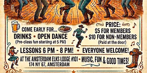 Line Dancing at the Amsterdam Elks Lodge!!
