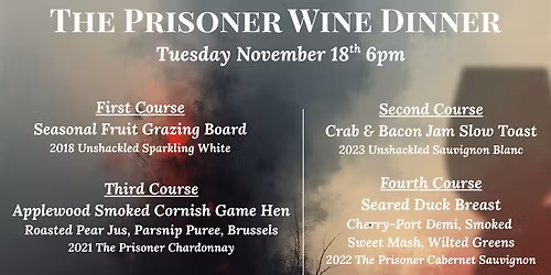 The Prisoner Wine Dinner