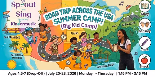 Road Trip Across the USA Summer Camp | 4.5y-7y