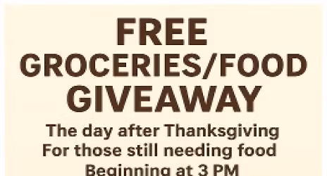 Free Food Give Away After Thanksgiving
