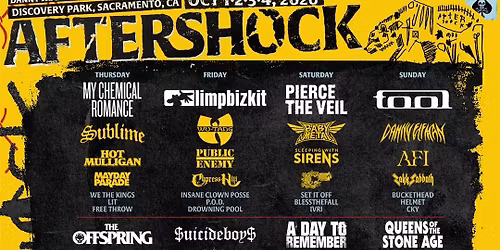Aftershock Festival: My Chemical Romance  Sublime  The Offspring & The Pretty Reckless - Thursday