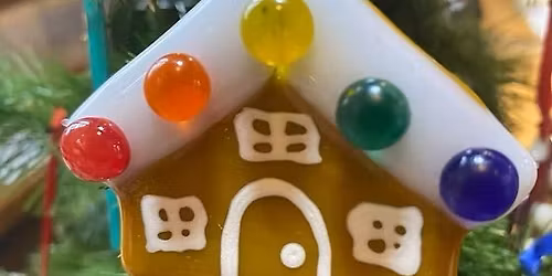 Fused glass ginger bread house