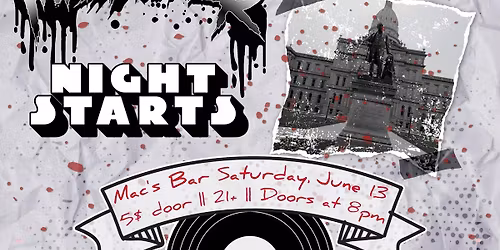 SUBURBAN ANTS wag night starts + spatter pattern + ink drinker
