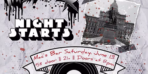 SUBURBAN ANTS wag night starts + spatter pattern + ink drinker